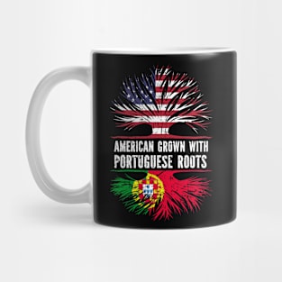 American Grown with Portuguese Roots USA Flag Mug